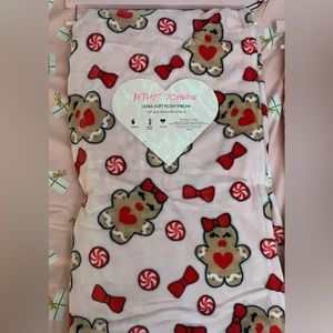 Betsey Johnson Christmas Holiday Gingerbread blanket